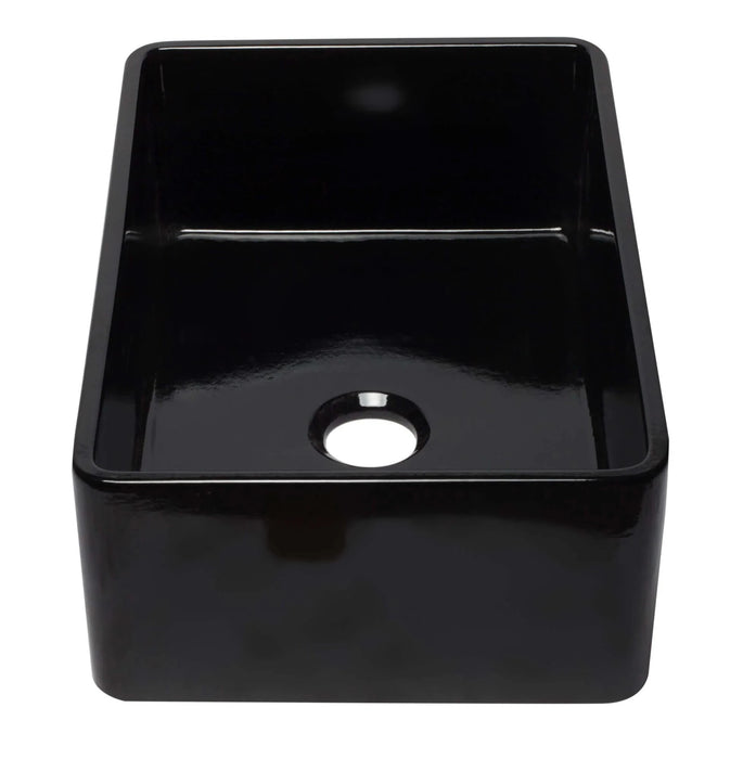 ALFI brand 30" Reversible Single Fireclay Farmhouse Kitchen Sink AB3020SB