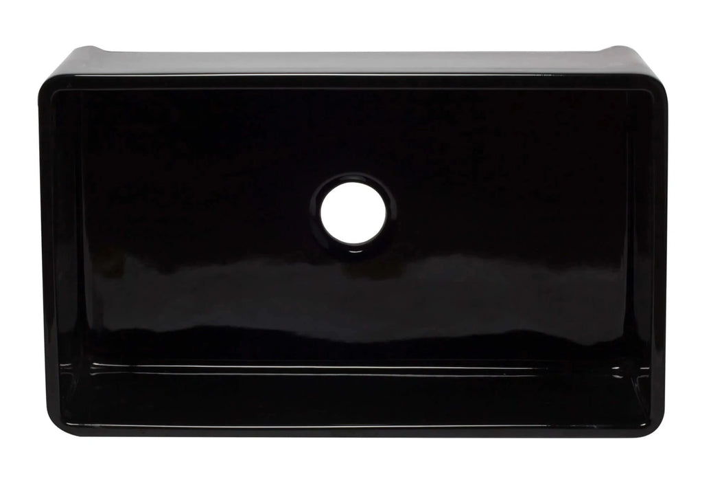 ALFI brand 33" Reversible Single Fireclay Farmhouse Kitchen Sink AB3320SB