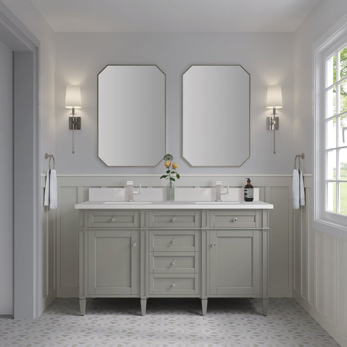 James Martin Brittany 60" Double Bathroom Vanity, Urban Gray