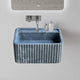 Bluestone Marble Wall-Mounted Bathroom Sink - Fluted 16x24x12