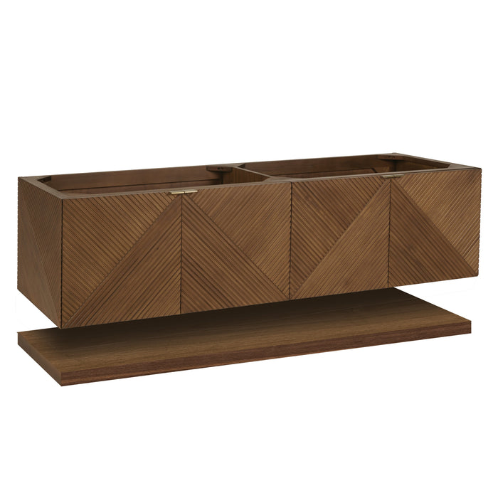 James Martin Marcello 72" Floating Double Bathroom Vanity, Chestnut
