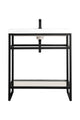James Martin Boston 31.5" Single Console Vanity, Matte Black