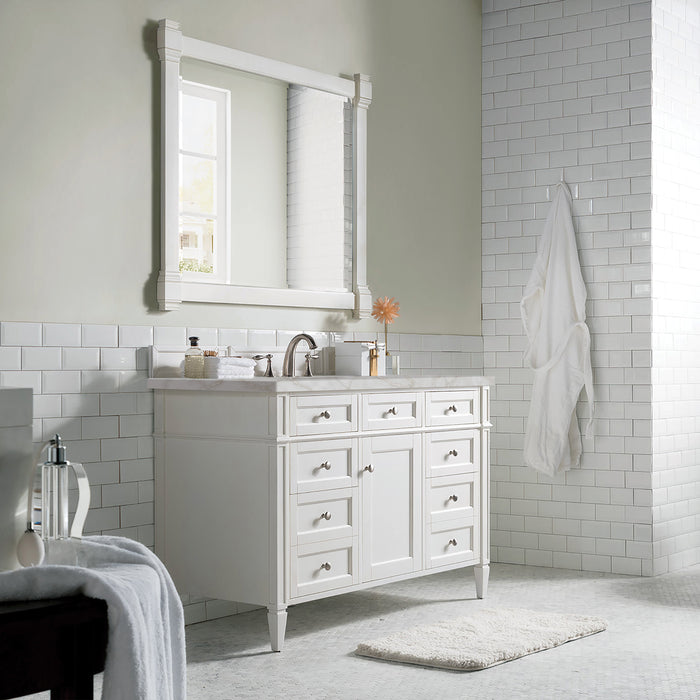 James Martin Brittany 48" Single Bathroom Vanity, Bright White