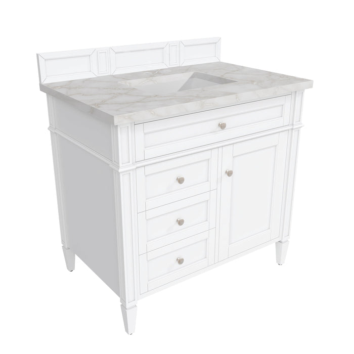 James Martin Brittany 36" Single Bathroom Vanity, Bright White