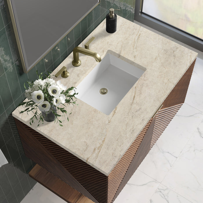 James Martin Marcello 36" Floating Single Bathroom Vanity, Chestnut