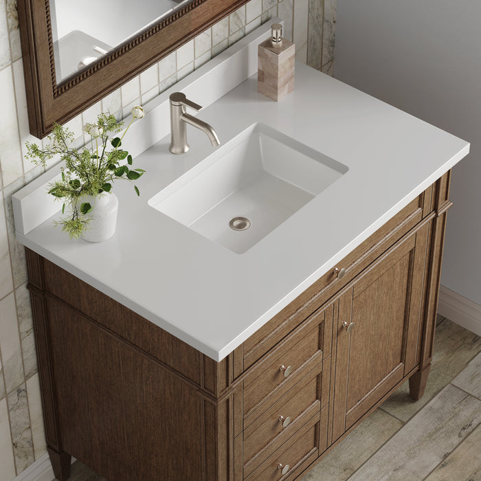 James Martin Brittany 36" Single Bathroom Vanity, Saddle Brown