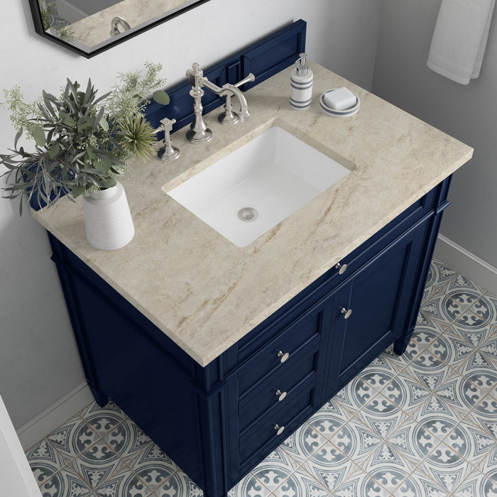James Martin Brittany 36" Single Bathroom Vanity, Victory Blue
