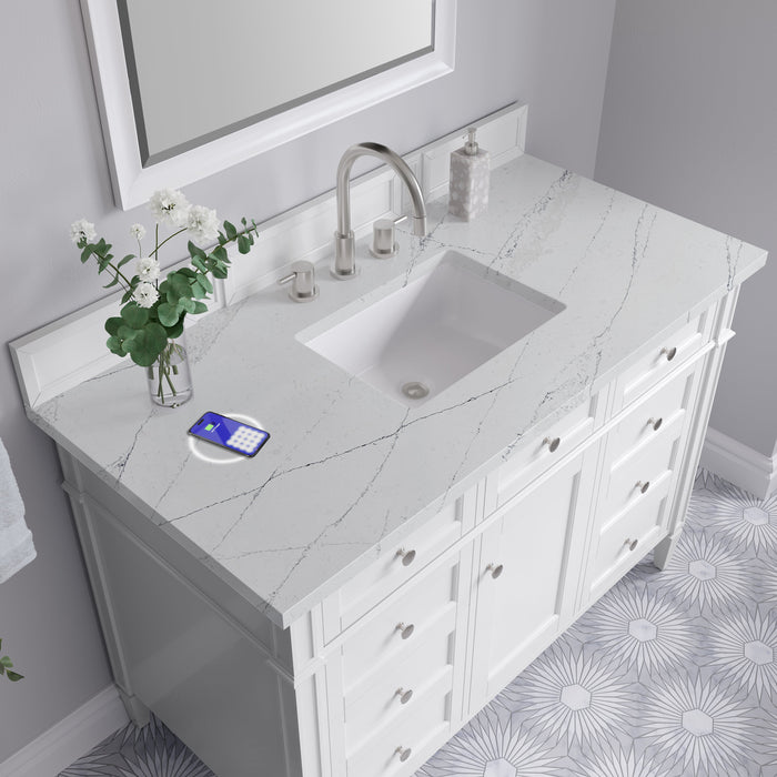 James Martin Brittany 48" Single Bathroom Vanity, Bright White
