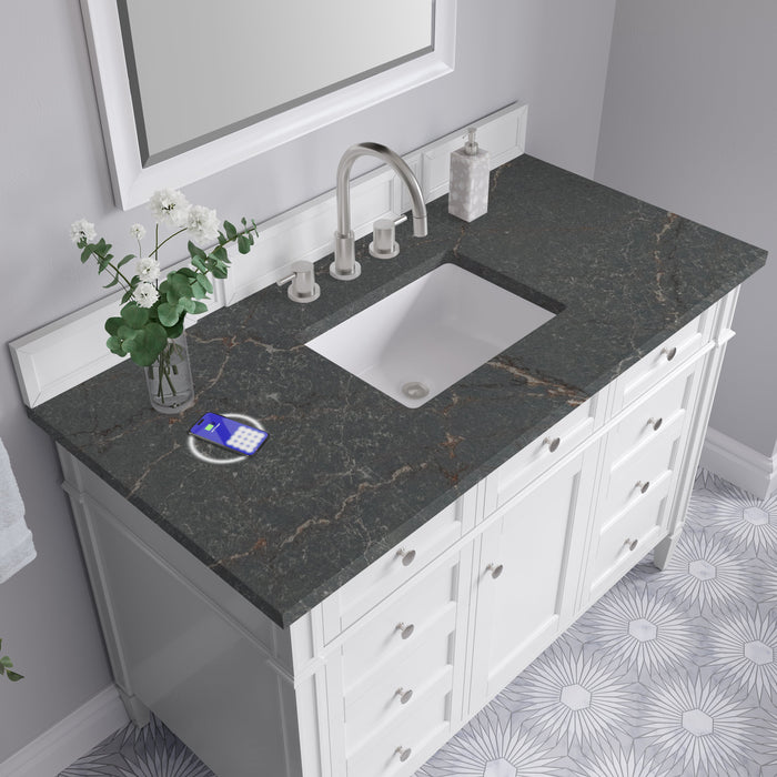 James Martin Brittany 48" Single Bathroom Vanity, Bright White