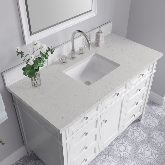 James Martin Brittany 48" Single Bathroom Vanity, Bright White