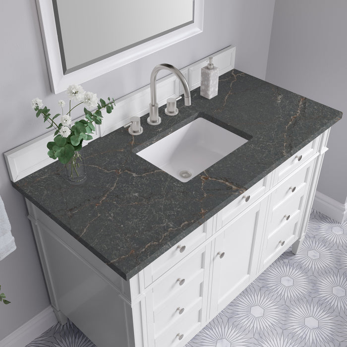 James Martin Brittany 48" Single Bathroom Vanity, Bright White