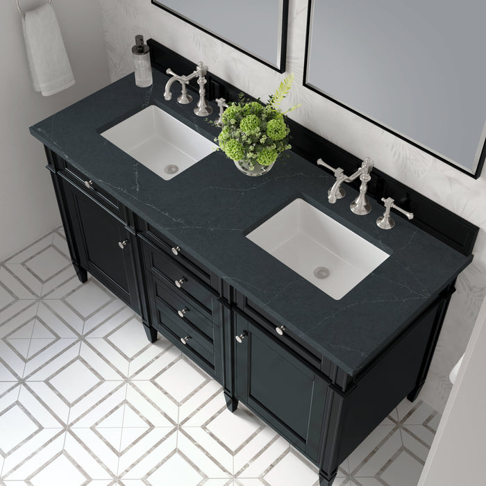 James Martin Brittany 60" Double Bathroom Vanity, Black Onyx