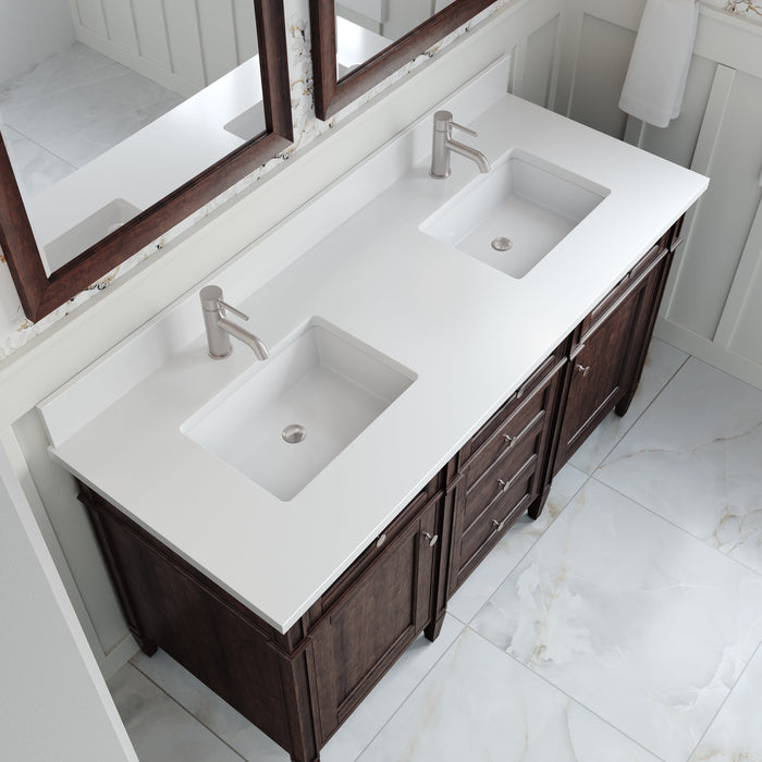 James Martin Brittany 60" Double Bathroom Vanity, Burnished Mahogany