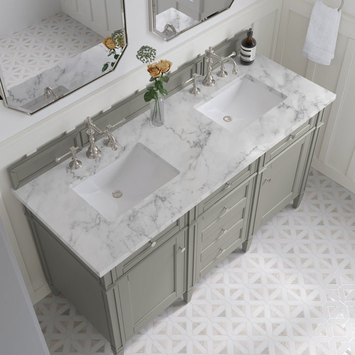 James Martin Brittany 60" Double Bathroom Vanity, Urban Gray