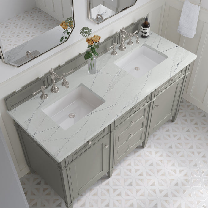 James Martin Brittany 60" Double Bathroom Vanity, Urban Gray