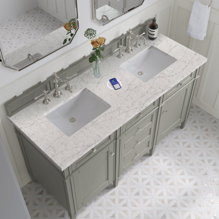 James Martin Brittany 60" Double Bathroom Vanity, Urban Gray
