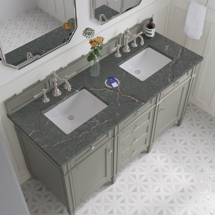 James Martin Brittany 60" Double Bathroom Vanity, Urban Gray