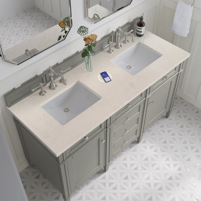 James Martin Brittany 60" Double Bathroom Vanity, Urban Gray