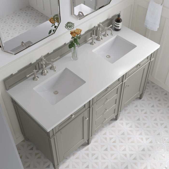 James Martin Brittany 60" Double Bathroom Vanity, Urban Gray