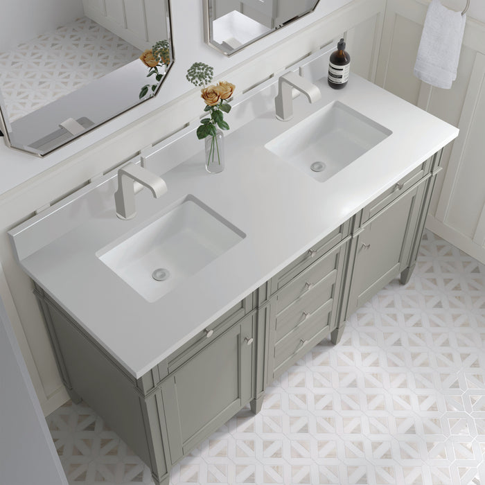 James Martin Brittany 60" Double Bathroom Vanity, Urban Gray