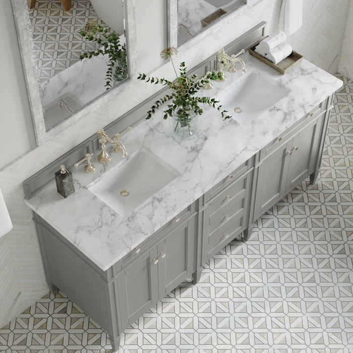 James Martin Brittany 72" Double Bathroom Vanity, Urban Gray