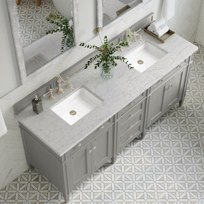 James Martin Brittany 72" Double Bathroom Vanity, Urban Gray