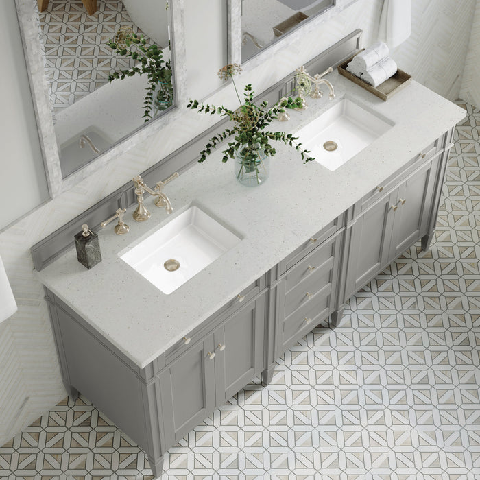 James Martin Brittany 72" Double Bathroom Vanity, Urban Gray