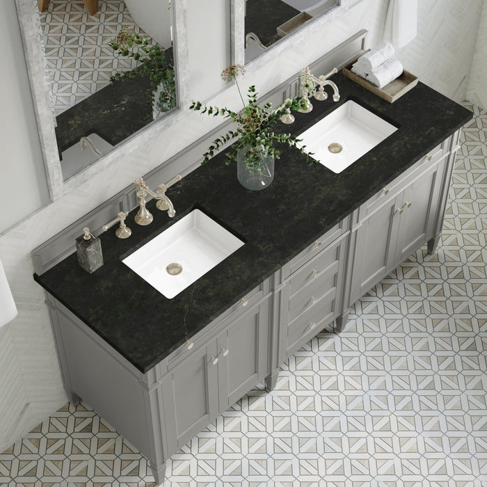 James Martin Brittany 72" Double Bathroom Vanity, Urban Gray
