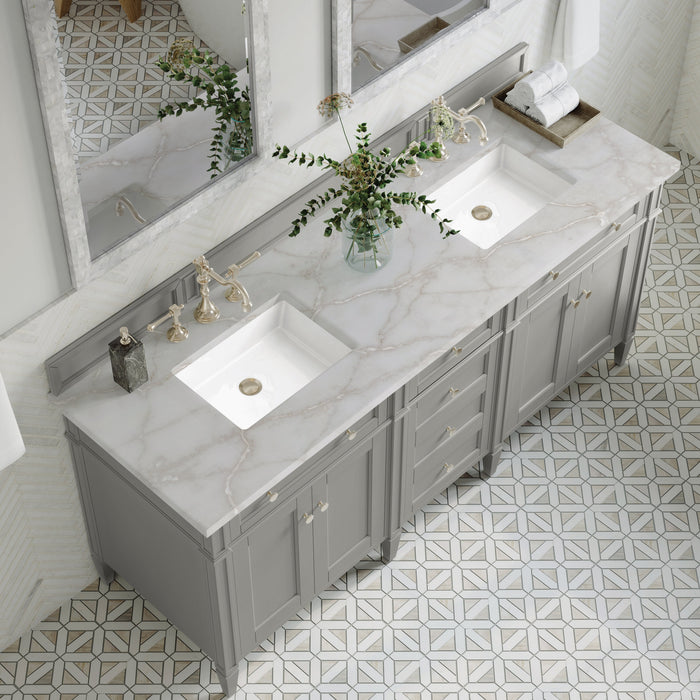 James Martin Brittany 72" Double Bathroom Vanity, Urban Gray