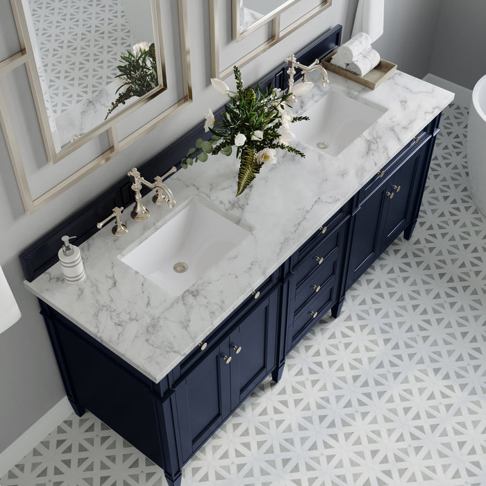 James Martin Brittany 72" Double Bathroom Vanity, Victory Blue
