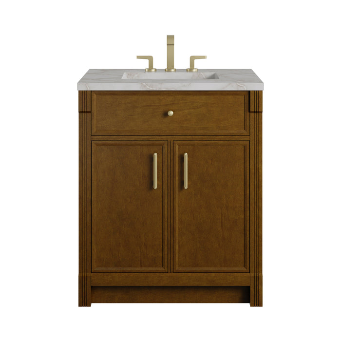 James Martin Bellshire 30" Single Bathroom Vanity, Honey Oak