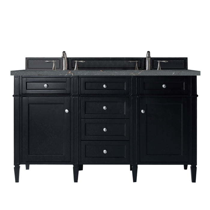 James Martin Brittany 60" Double Bathroom Vanity, Black Onyx