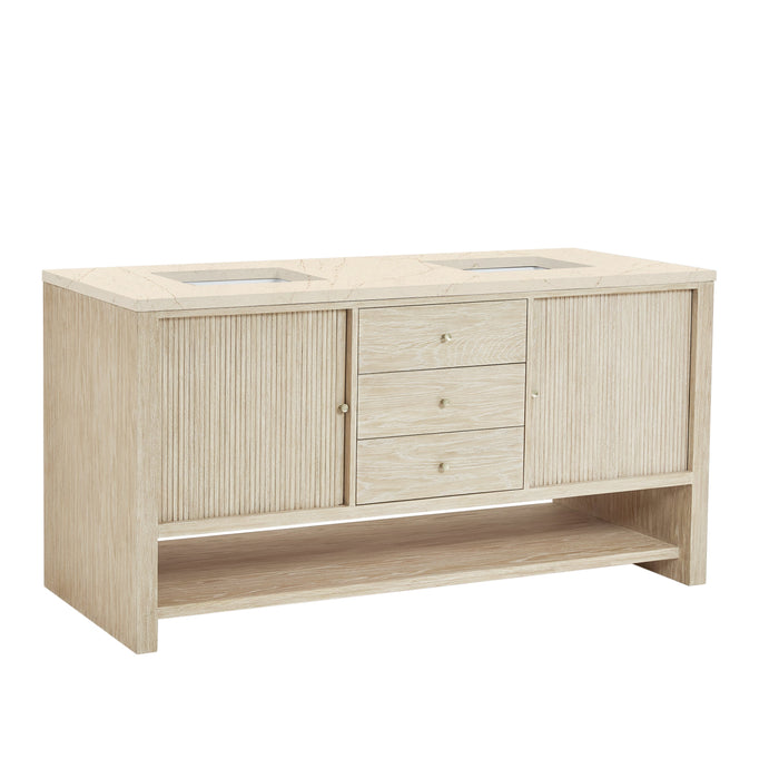 James Martin Marigot 72" Double Bathroom Vanity, Sunwashed Oak