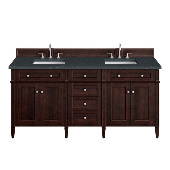 James Martin Brittany 72" Double Bathroom Vanity, Burnished Mahogany