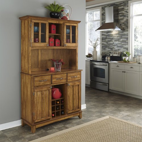 Buffet of Buffets Cottage Oak with Wood Top by Home Styles - Farmhouse Kitchen and Bath