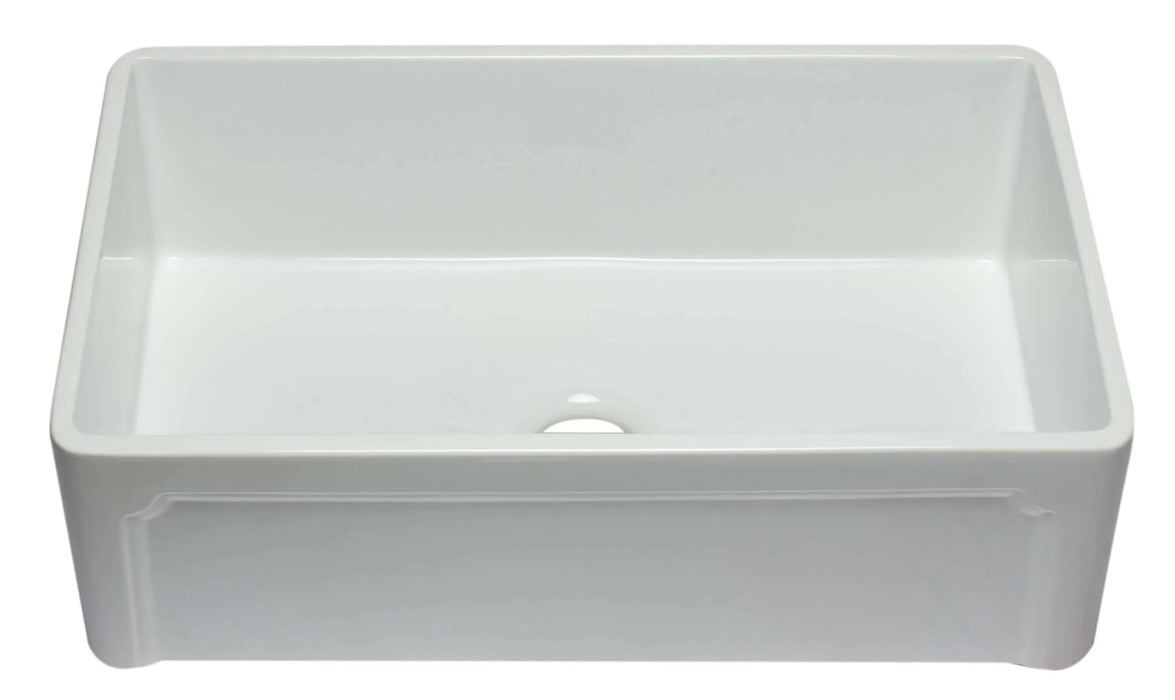 ALFI brand 33" Reversible Single Fireclay Farmhouse Kitchen Sink AB3320SB