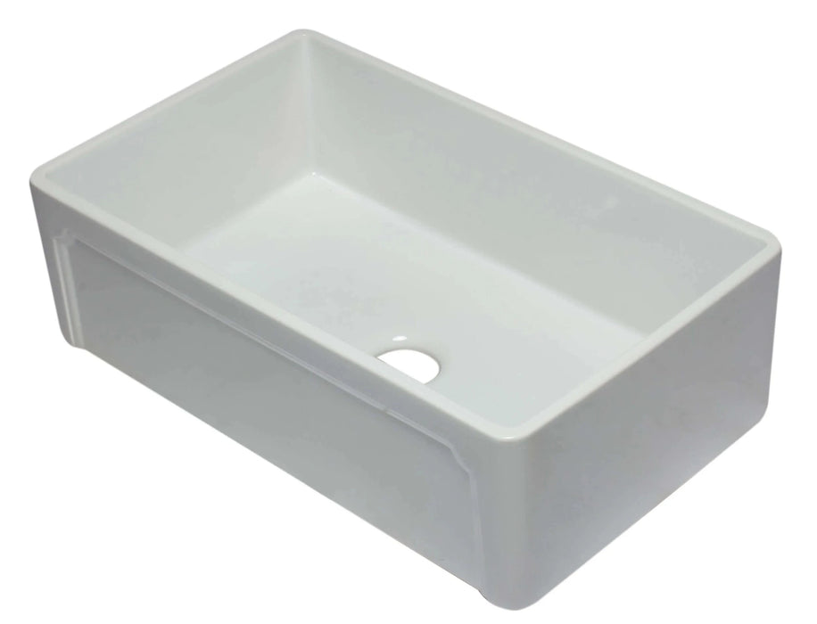 ALFI brand 33" Reversible Single Fireclay Farmhouse Kitchen Sink AB3320SB