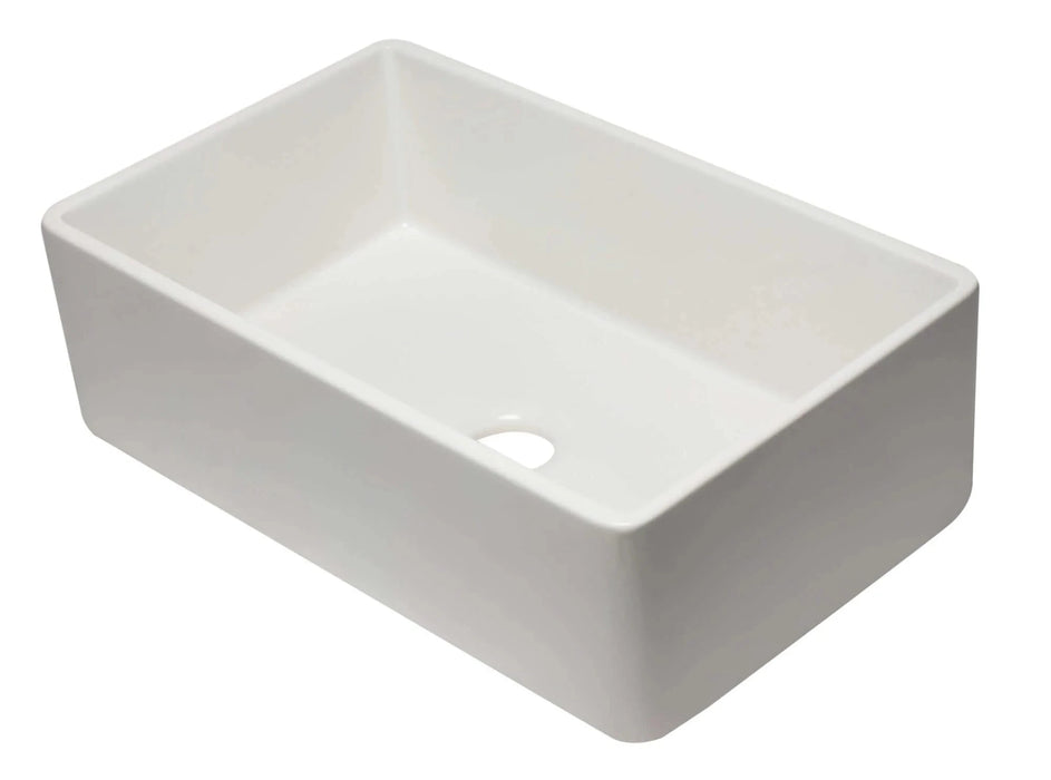 ALFI brand 33" Reversible Single Fireclay Farmhouse Kitchen Sink AB3320SB