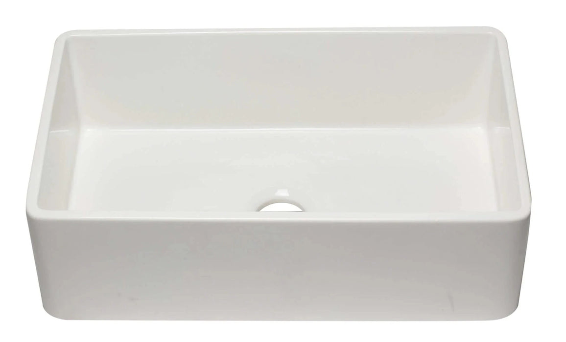 ALFI brand 33" Reversible Single Fireclay Farmhouse Kitchen Sink AB3320SB