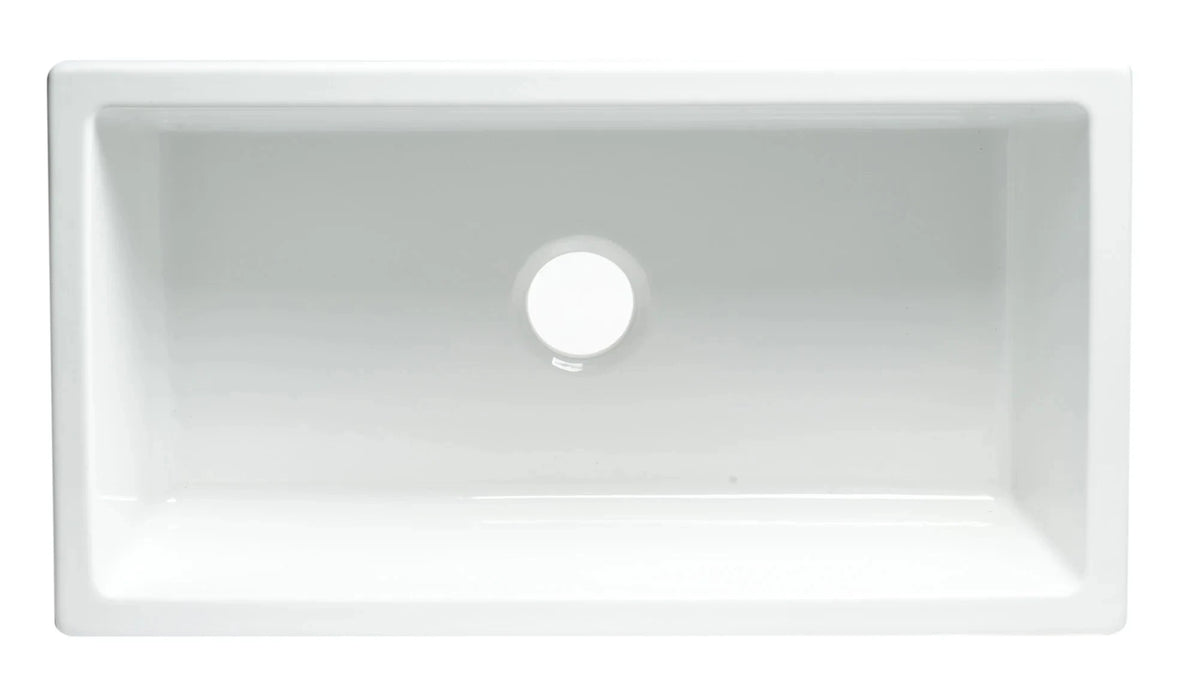 ALFI brand 33" Reversible Fluted / Smooth Fireclay Farm Sink AB3318HS