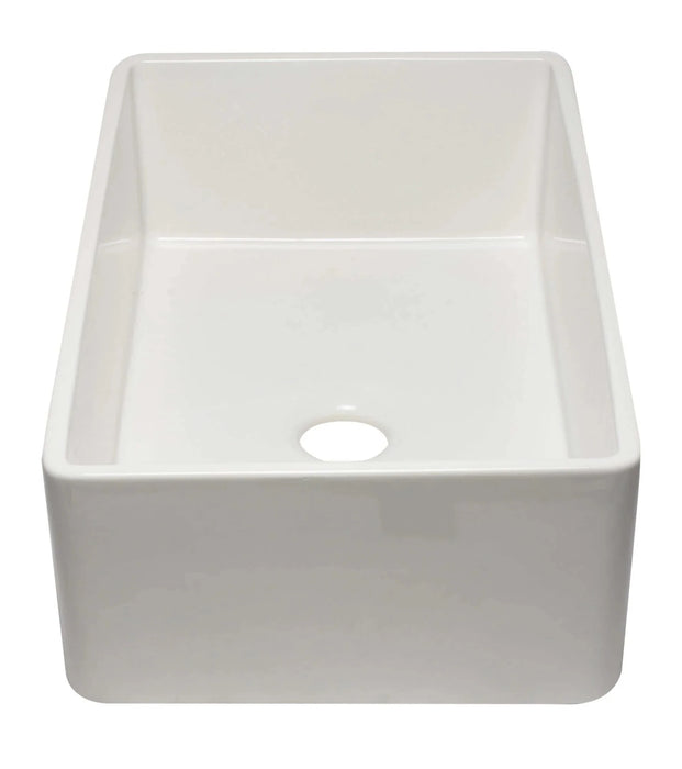 ALFI brand 33" Reversible Single Fireclay Farmhouse Kitchen Sink AB3320SB