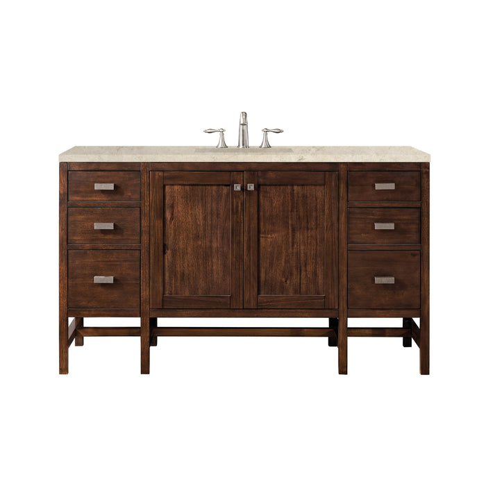 James Martin Addison 60" Single Bathroom Vanity, Mid-Century Acacia