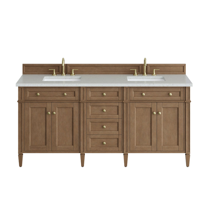 James Martin Brittany 72" Double Bathroom Vanity, Pecan