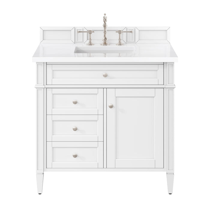 James Martin Brittany 36" Single Bathroom Vanity, Bright White