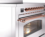 ILVE Nostalgie II 36 " Electric Range, Stainless Steel, Copper Trim UPI366NMPSSP ILVE