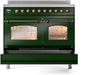 ILVE Nostalgie II 40" Electric Range , Emerald Green, Bronze Trim UPDI406NMPEGB ILVE