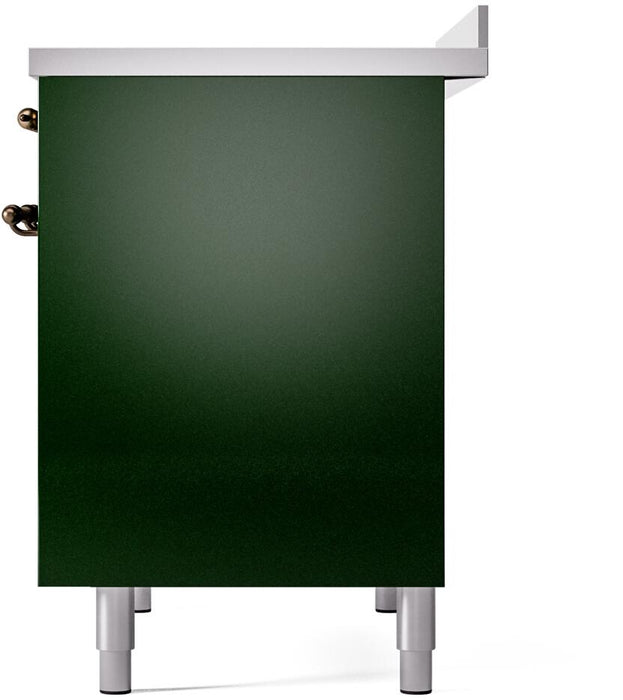 ILVE Nostalgie II 40" Electric Range , Emerald Green, Bronze Trim UPDI406NMPEGB ILVE