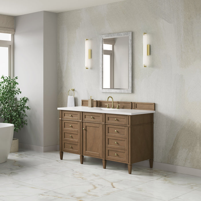 James Martin Brittany 60" Single Bathroom Vanity, Pecan