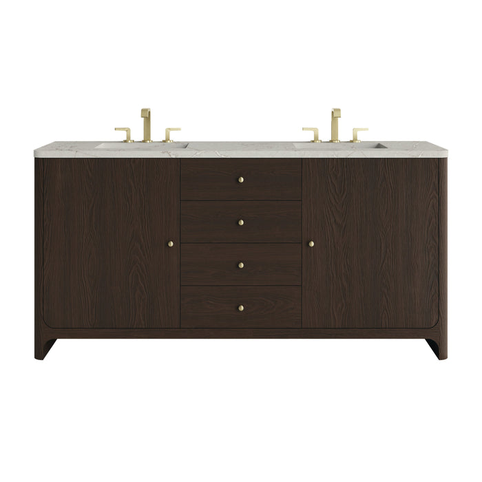 James Martin Gracyn 72" Double Bathroom Vanity, Sable
