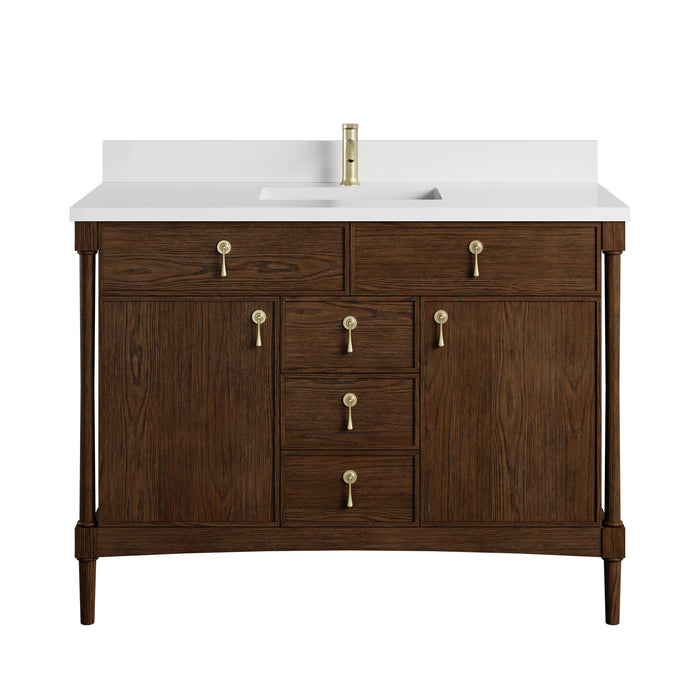James Martin Kinnsden 48" Single Bathroom Vanity, Sable Oak